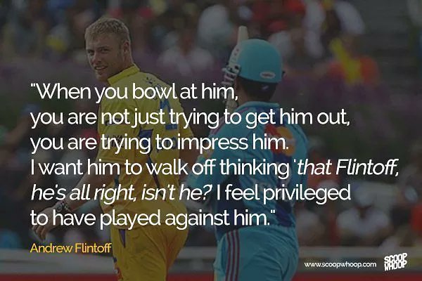 Andrew Flintoff on Sachin Tendulkar #HappyBirthdaySachin