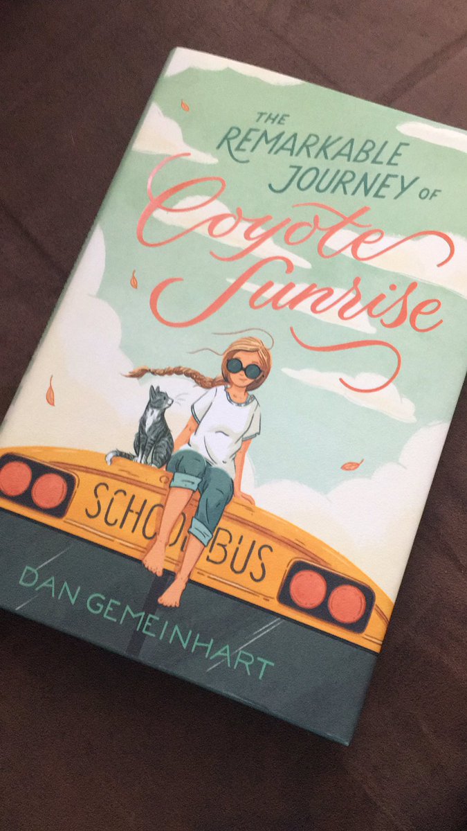 BrubacherMs's tweet photo. Just finished this: An eccentric daughter and Dad drive across the US in an old school bus and help people they find along the way. With five years on the road, they've spent a lot of time running from their past. What happened? Read to find out! @DanGemeinhart @MarginNotesASDW https://t.co/ioM4X6HhRo