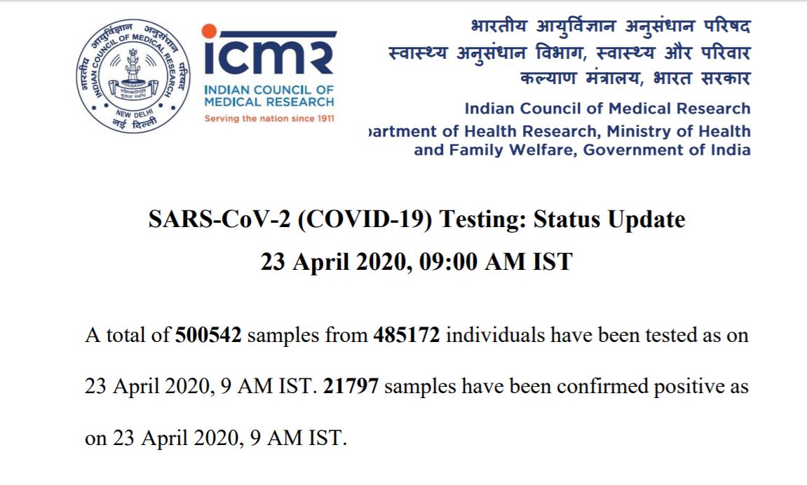 First let us see ICMR press releases for23rd March and 23rd April23/03/20Tests = 20707 Positives = 47123/04/20Tests = 500542Positives = 21797Increase in tests = 500452/20707 = 24.2 timesIncrease in positives = 21797/471 = 46.3 times!!!!!!