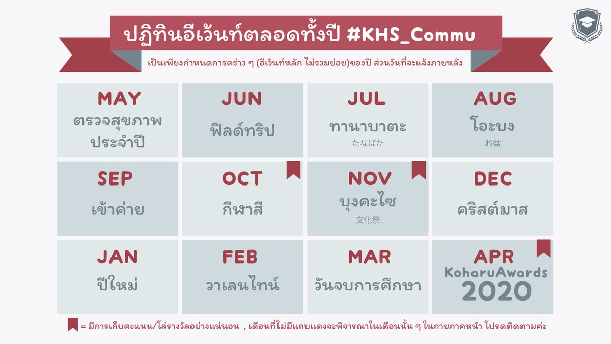 Koharu_Commu's tweet photo. [#KHS_Update 📢] ประกาศปฏิทินอีเว้นท์ทั้งปีการศึกษา2020 ,  ตารางเสนออีเว้นท์จะประกาศทุกวันที่ 1 เพื่อให้ผู้ที่ต้องการจัดอีเว้นท์เสนออีเว้นท์ได้ในช่วงเวลาที่ว่างค่ะ 

• หากมีคำถามเพิ่มเติมสามารถสอบถามได้ตลอดนะคะ 🥰 https://t.co/3RvrQulIQf