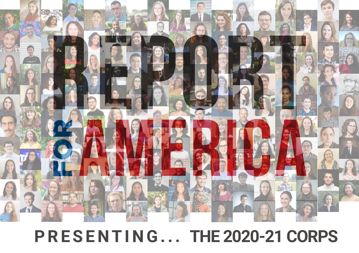 INTRODUCING @Report4America’s 2020-2021 Corps Members! These 225 emerging journalists are hitting the ground in more than 160 newsrooms across the U.S. at a time when they’re needed most. Get to know the corps:  https://gtruth.co/3bxDGHI 