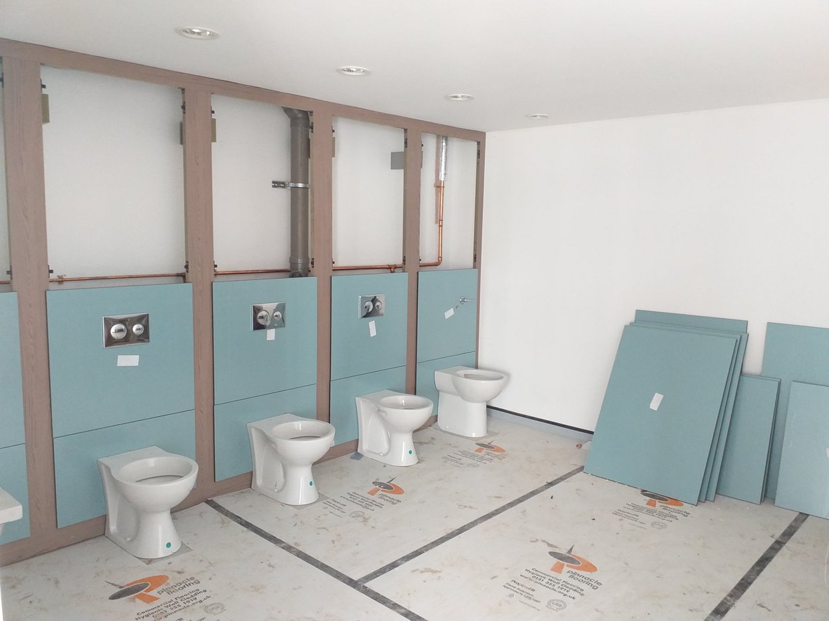 New toilet block and stair lobby almost complete and will be handing over to the school on 15th May. Thank you to everyone who has been involved in this project and stepped up to the mark when things got tough. #interserve #Construction #teamwork #education #ThankYou <a href="/interserve/">Interserve</a>
