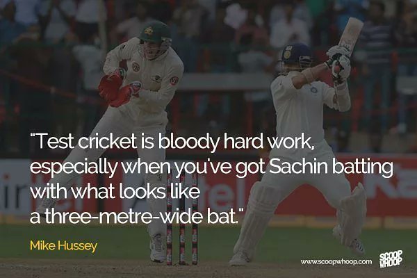 Mike Hussey on Sachin Tendulkar #HappyBirthdaySachin