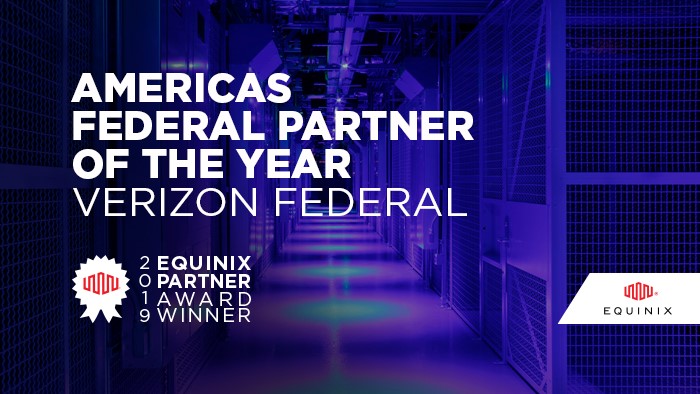 Papafarms's tweet photo. We are thrilled to announce that @vzpublicsector has been named by @Equinix as the "Federal Partner of the Year for 2019". Click here to read more..  https://t.co/2RkE89xstj) #EquinixPartnerAward https://t.co/tZf78muzMr