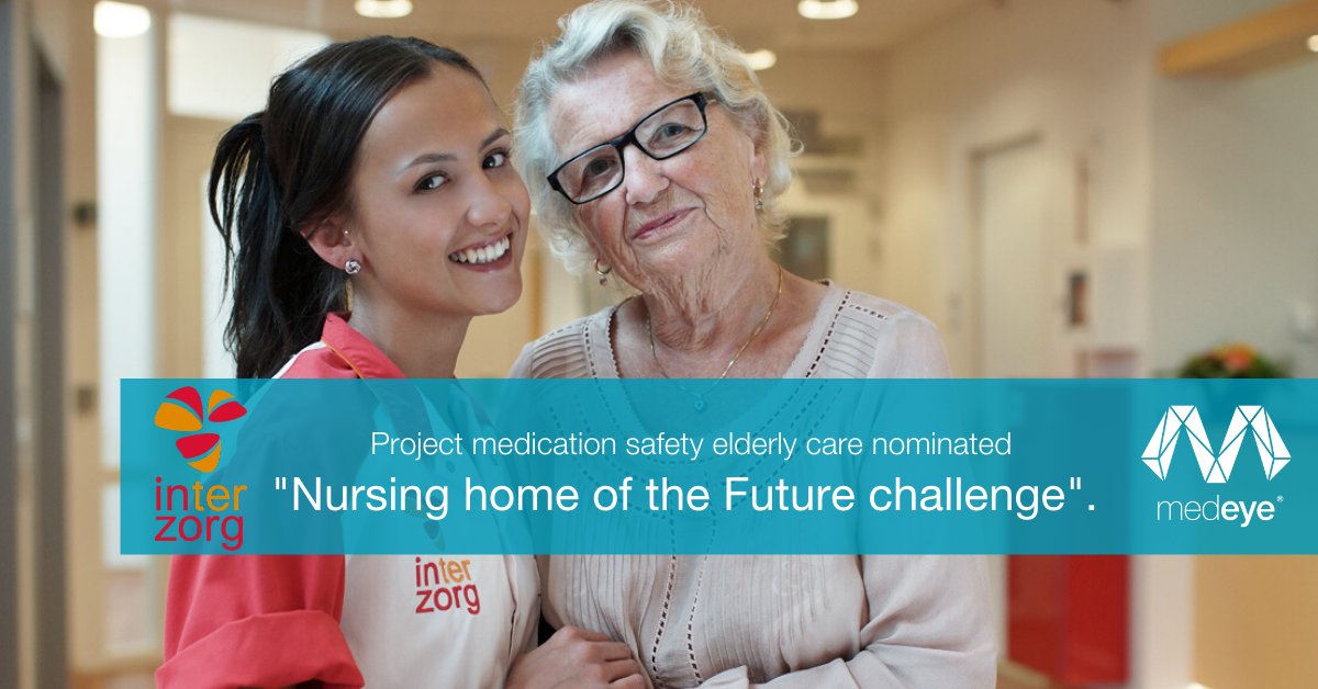 Interzorg, a long term care nursing organization, and the MedEye medication safety system are one of ten projects selected to compete in the "Nursing home of the Future challenge". Read more: bit.ly/3eLRLDehttps:/… #medicationsafety #whenyouwanttobesure #medeye #nursinghome