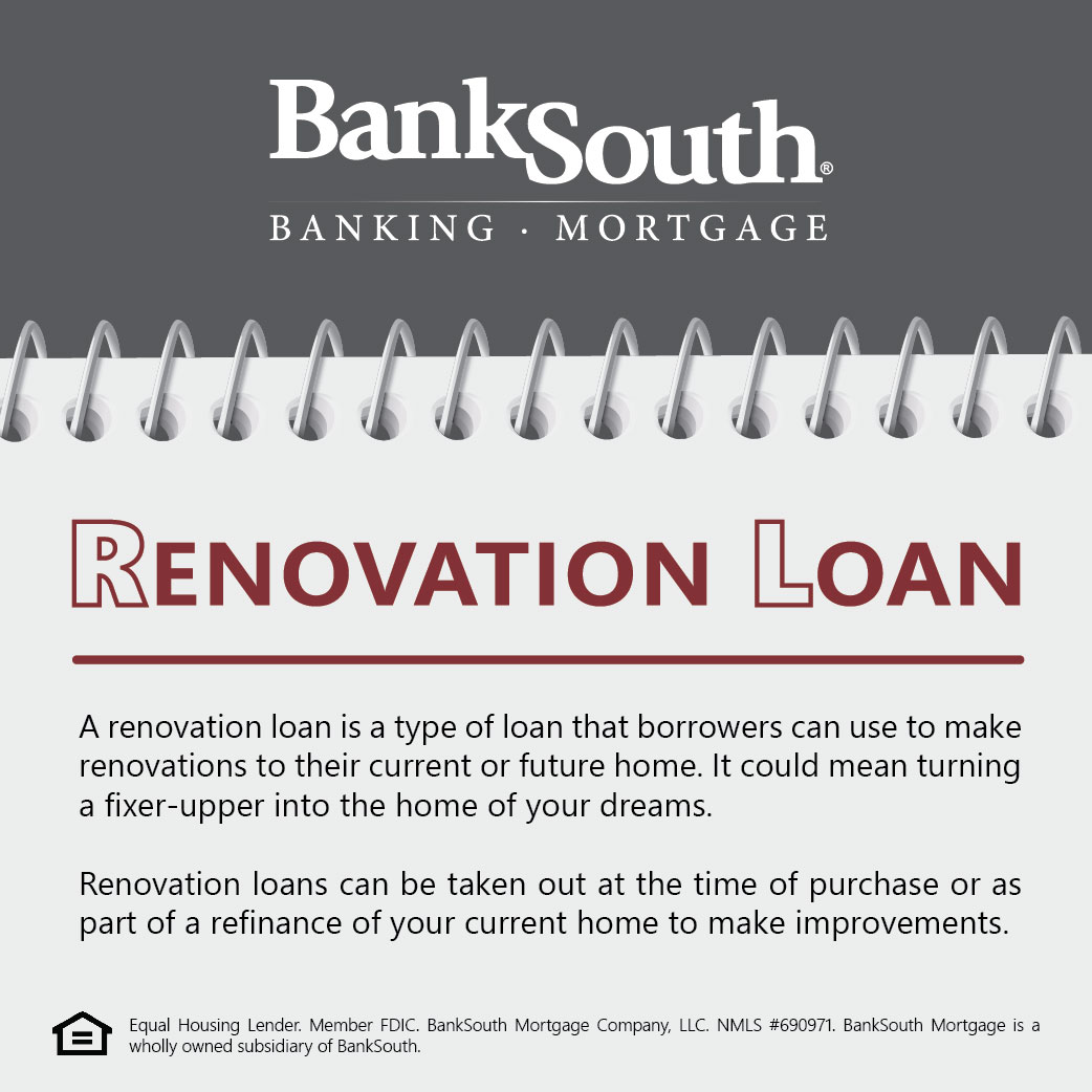 banksouthmtg's tweet image. A renovation loan is a type of loan that borrowers can use to make renovations to their current or future home. Spending this time at home has many of us ready to demo our homes and make repairs. Learn more  trst.in/wyj0hj #renovationtime