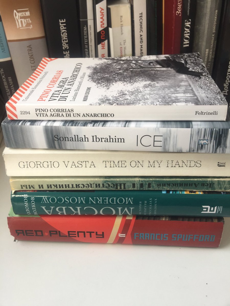 GiulianoVivaldi's tweet photo. Thank you ⁦@ArtandSlowFilm⁩! Six recently read books, six people to pass the baton if they wish to share a #bookselfie ⁦@IanKMcDonald⁩ ⁦@raisasidenova⁩ ⁦@sergkachkin⁩ ⁦@CorinnaLotz⁩ ⁦@GiovanniRobbia1⁩ ⁦@stephenb1969⁩ https://t.co/WlJmdu16qT
