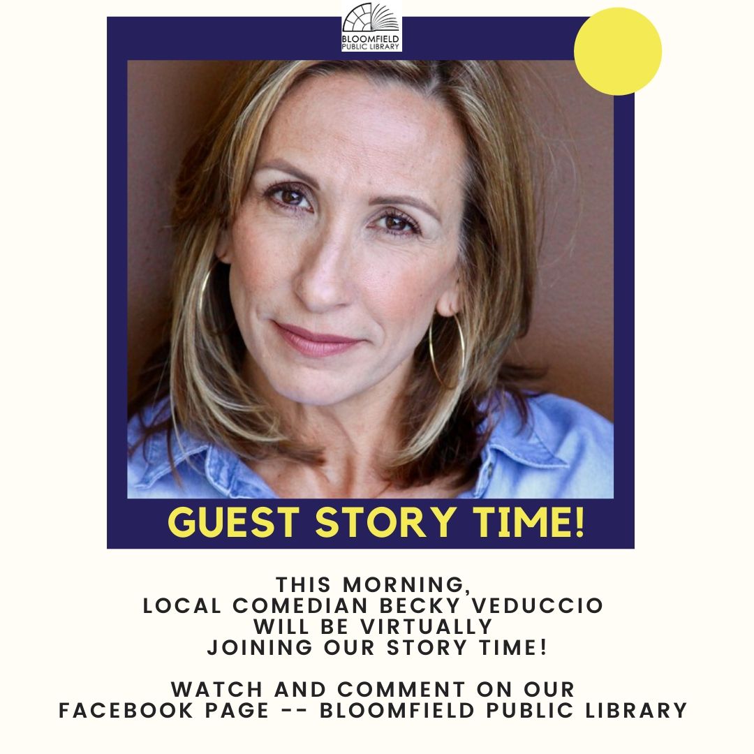 BPLnj's tweet photo. Tune in this morning at 11am for our next guest reader! 🎤
.
.
#bloomfieldnj #bloomfieldlibrary #bplnj #virtualstorytime #localcomedians https://t.co/FPBg1YLz7b