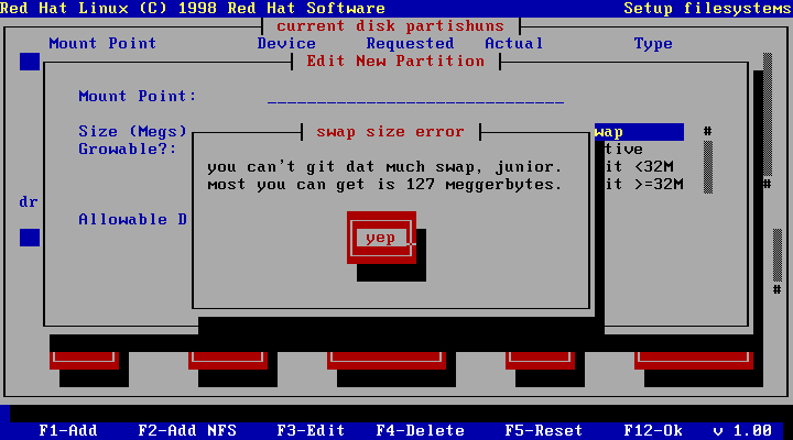 jarwidmark's tweet photo. OT: From now on I'll be using meggerbytes instead of MB to be fully compliant with the Redhat 5.1 Redneck Internationalization standard :)  #throwbackthursday 

Longer list of screenshots: https://t.co/F4ahf25pOZ https://t.co/VvbosPAsB6