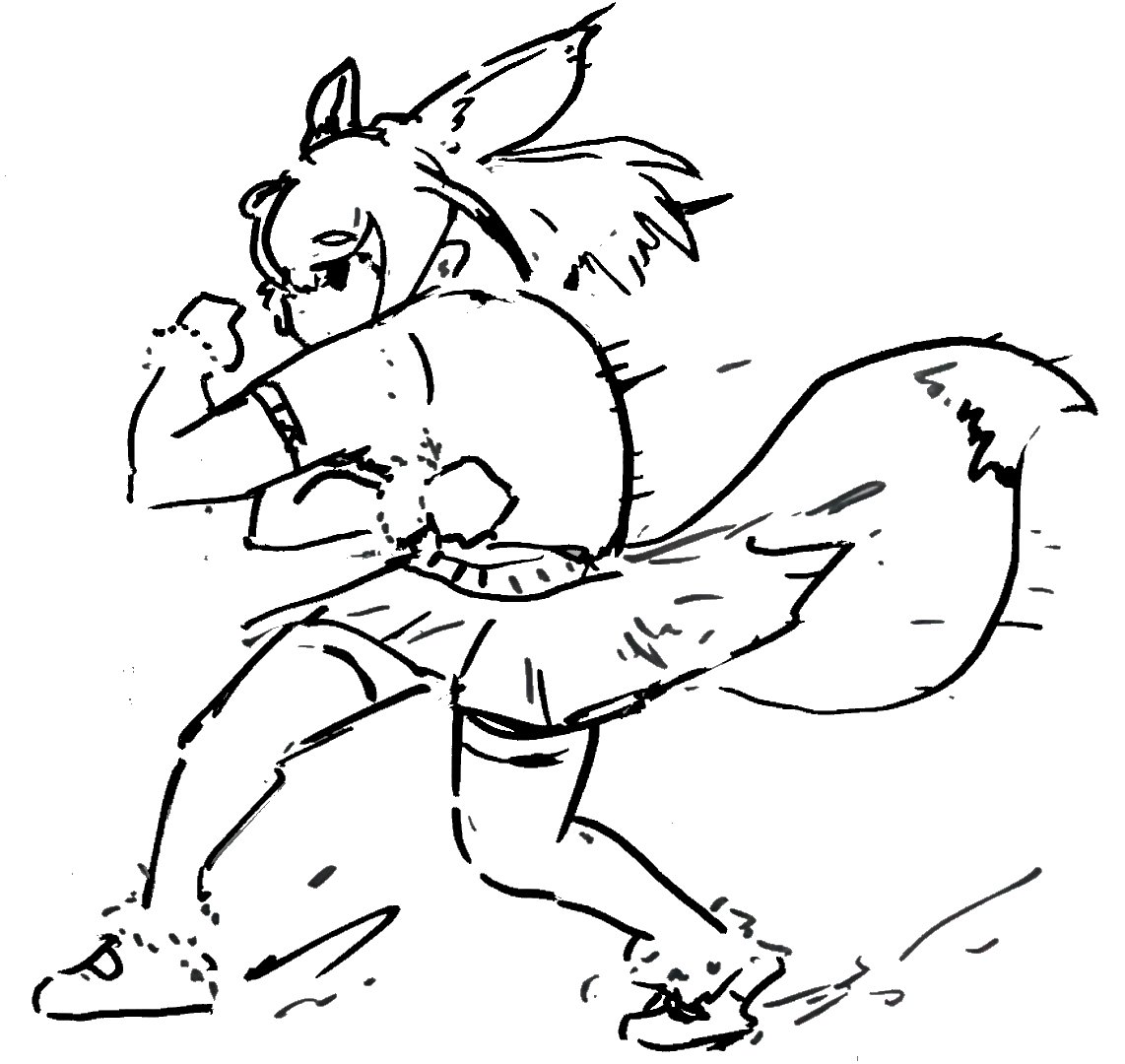 左手でもキャラ左向けがち。 