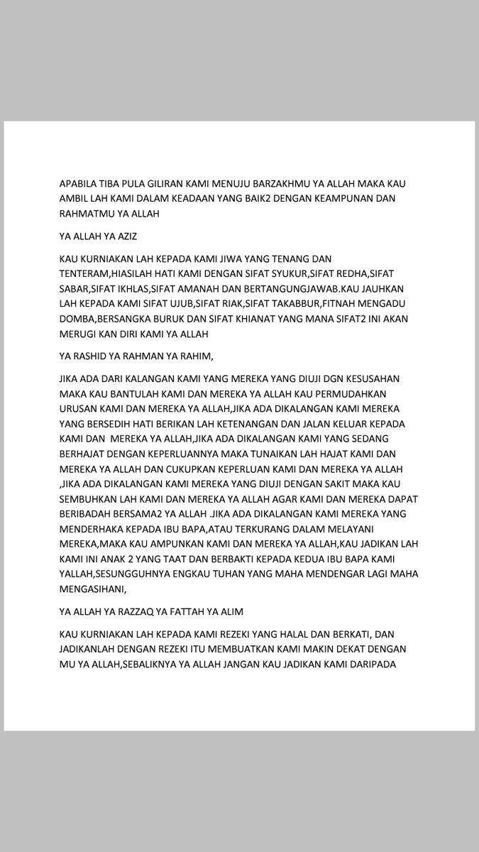 heyitsfaroroo's tweet photo. Sempena malam pertama terawih malam ni. Aku nak share doa yg aku amalkan selalu kalau aku terawih sendiri2. Boleh lah kalian baca doa ni selepas selesai setiap 4 rakaat. https://t.co/nWuuu9lXlg