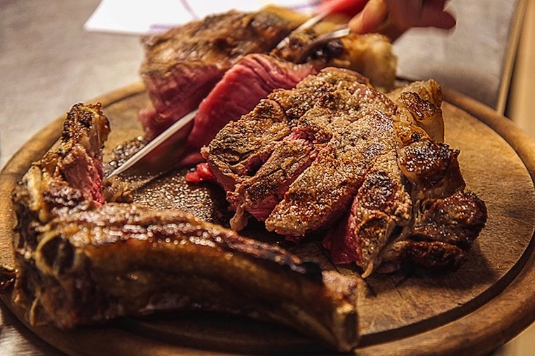 Xiaojun as bistecca alla fiorentina- thick like Xiaojun's eyebrows - deep and rich flavour- so soft it melts in your mouth- one of a kind- makes you mouth water- smells amazing- expensive