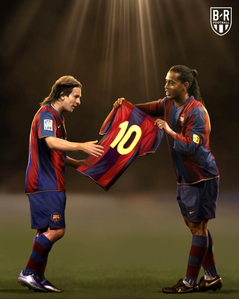 Upon Ronaldinho’s departure in 2008, Messi was given the iconic number 10 shirt