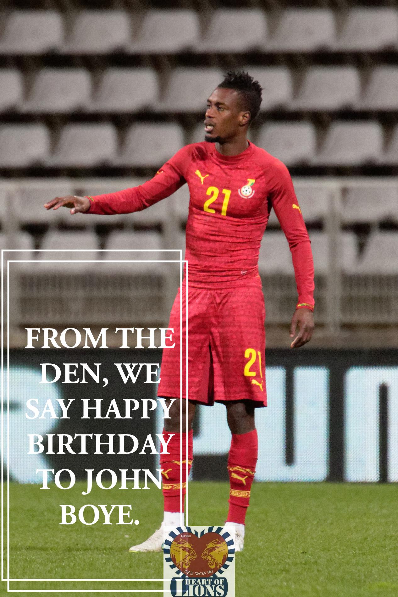 Happy Birthday to our Former Player John Boye. 
