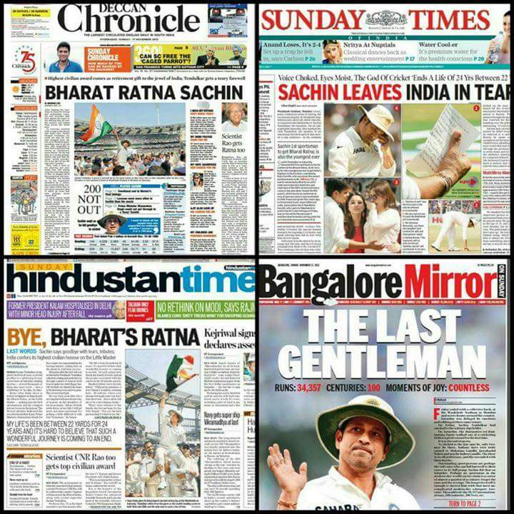Newspaper articles about Sachin Follow full thread  @sachin_rt  #HappyBirthdaySachin