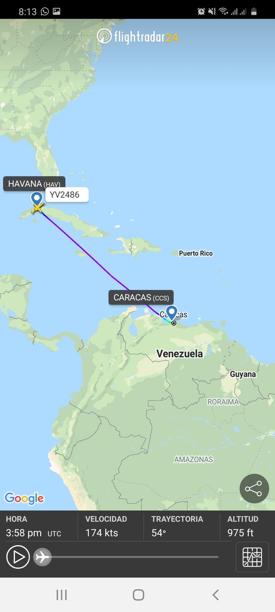 Ayer 22 de abril, mientras aterrizaba el vuelo de Mahan Air en Paraguaná, el Falcon900 que utilizan altos jerarcas del chavismo, viajó ida por vuelta a La Habana.
