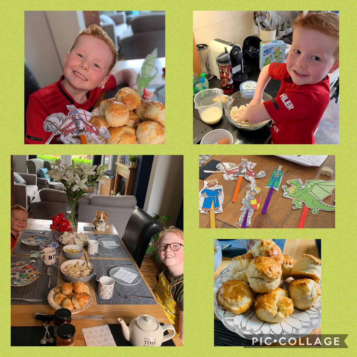 Lollyw31's tweet photo. @StjosephsSale Rory and Molly made an afternoon tea for Saint George’s day and made homemade scones xxx https://t.co/8xM0r89Koz