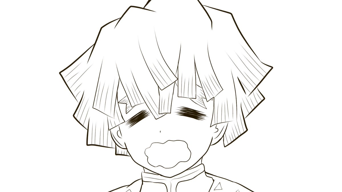 所縁 善逸の塗り絵 みんなで表情を変えよう 善逸 鬼滅イラスト きめつのやいば 所縁 善逸の塗り絵 みんなで表情を変えよう 善逸 鬼滅イラスト きめつのやいば