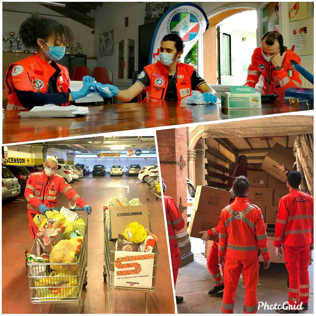 PacbOnlus's tweet photo. Imbustate e consegnate migliaia di mascherine (farmacie e over 75),
effettuate e consegnate oltre 400 spese
Il lavoro dei nostri #volontari non si ferma, contattateci in caso di necessità su #bologna e provincia 051 535353 
#anpas #protezionecivile #ambulanza #insiemecelafaremo https://t.co/ahia82aSoB