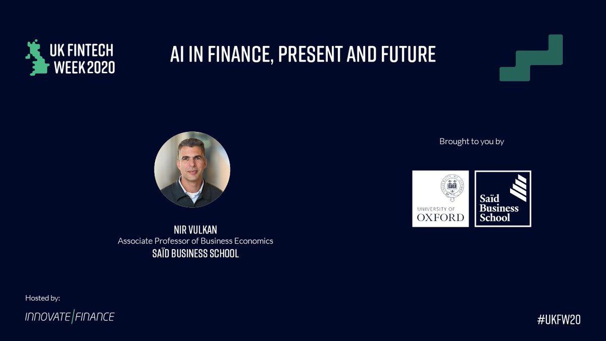 Innovate Finance (@innfin) on Twitter photo Upcoming #UKFW20 webinar!
Do you need a review of #AI methods used in finance?
Join Nir Vulkan <a href="/OxfordSBS/">Saïd Business School</a> for his #UKFW20 webinar, 'AI in Finance, Present and Future' next Thursday!
#UKFW20 #OxfordSBS #GetSmarter
Register today: brighttalk.com/webcast/14309/… Upcoming #UKFW20 webinar!
Do you need a review of #AI methods used in finance?
Join Nir Vulkan <a href="/OxfordSBS/">Saïd Business School</a> for his #UKFW20 webinar, 'AI in Finance, Present and Future' next Thursday!
#UKFW20 #OxfordSBS #GetSmarter
Register today: brighttalk.com/webcast/14309/…