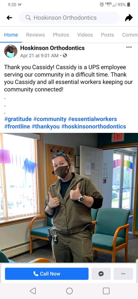 Just a little shout out to one of our drivers from a customer of hers. Thank you Cassidy for all you do!! Always with a smile #UPSersAreThere #ThanksForDelivering
