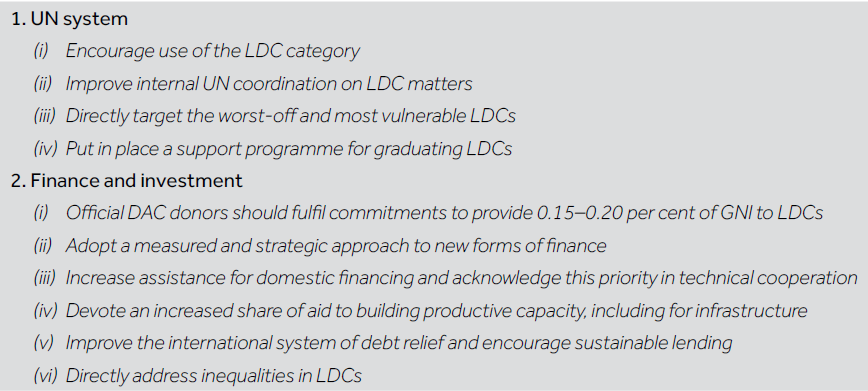 18. I won't elaborate each proposal here, but the paper (read it) argues for a range of options based on national ownership and better international coordination, acknowledging the right of governments to choose pathways appropriate to the national context and vision. A summary: