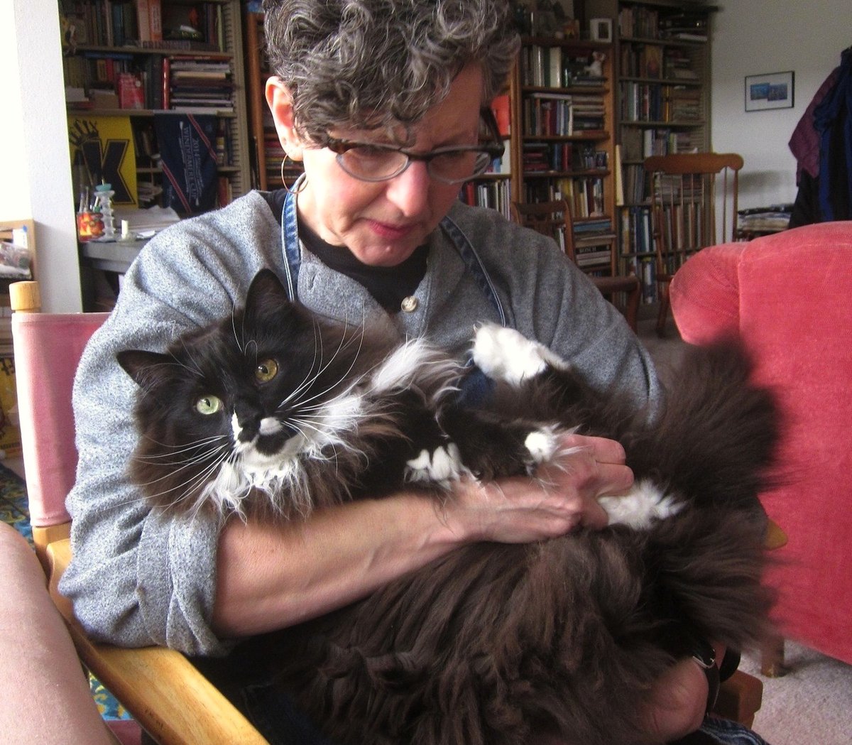 Here's a sneak peek: our project management wizard Cynthia with her sidekick Eddy, and  @kuowmarcie with a less-than-enthused-for-photos kitty named Max.Donate to get your special thank you message! We'll be doing shout outs all day:  https://bit.ly/2XYoijB 