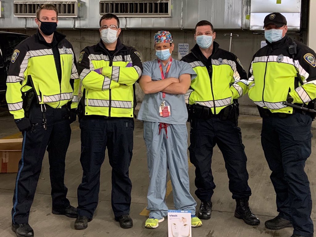cppoa1969's tweet photo. Yesterday, the #CambridgePolice Officers Association donated 10 baby monitors to Mt. Auburn Hospital, a valuable tool in the fight against #COVID19.  #CambMa https://t.co/6VP6nAxQns