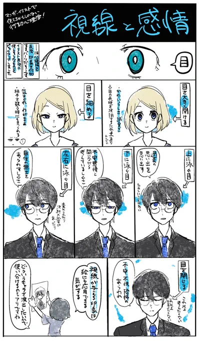 視線で表現できる感情について
 #鯖井1日1本漫画ワンドロ 