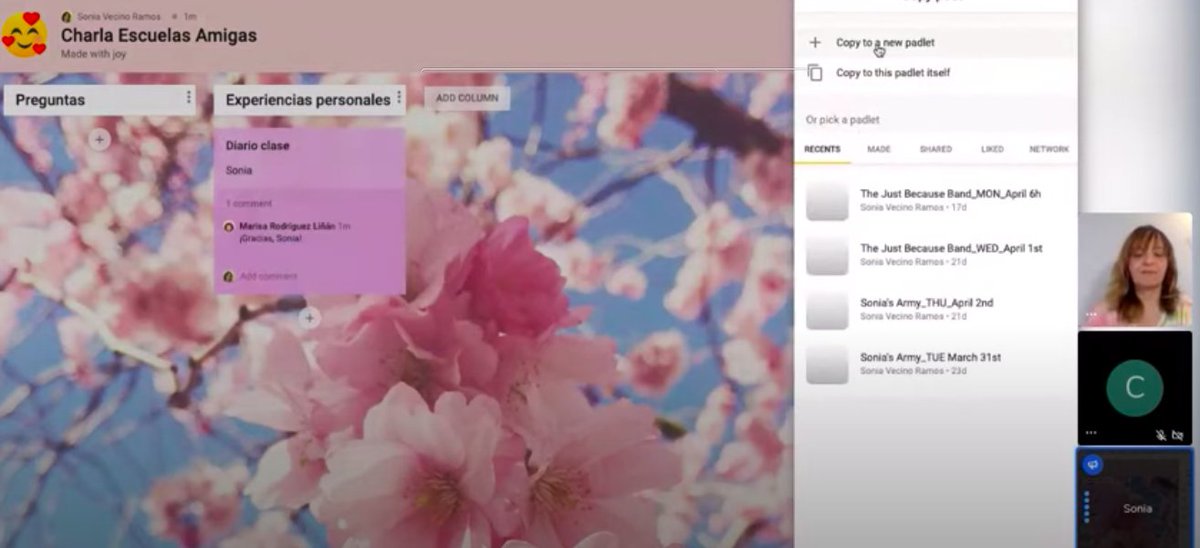 leaesasin's tweet photo. #EscuelasAmigas: Si os habéis perdido la estupenda 🎞️ sobre @padlet de 🌟@Sonipower🌟 de @eoicastellon la puedes👀➡️➡️ https://t.co/Bw5Ry6pZP3.
#pizarrazos, #EOI, #Eoista, #eoiPower
¡Colabora con el 🌏🌐! https://t.co/JlsQRS9GcU
