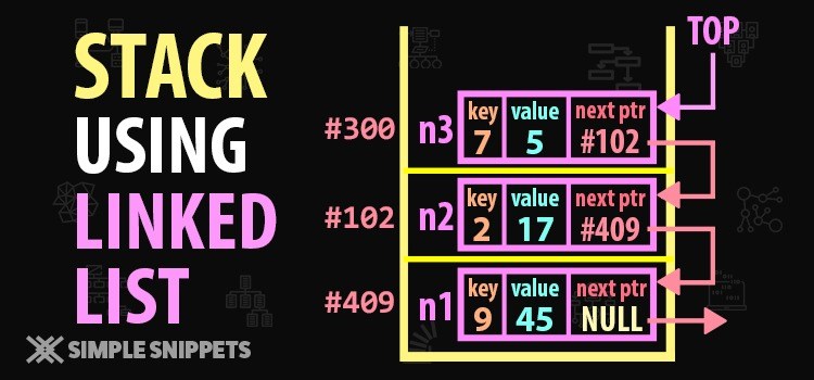 simplesnippet's tweet image. Stack using Singly Linked List Implementation (With C++ Program Code) simplesnippets.tech/stack-using-si…