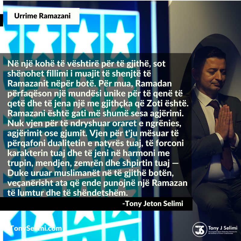 TonyJSelimi's tweet photo. Duke uruar muslimanët në të gjithë botën, veçanërisht ata që ende punojnë një Ramazan të lumtur dhe të shëndetshëm. #Ramadan #RamadanAtHome #Ramadhan #RamadanTips #APathToWisdom #Loneliness https://t.co/OsEv4NkBkm