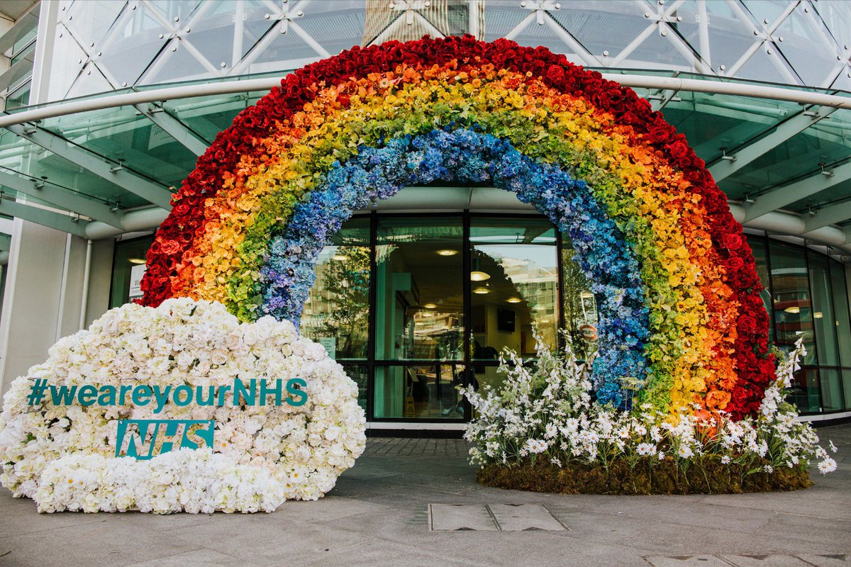 It has been an honour to create this epic floral rainbow installation for the incredible @uclh team. We worked alongside @illusiondcltd @WhiteLightLtd & momentum consulting engineering on this 🙌 Photo @binkynixon #journorequest