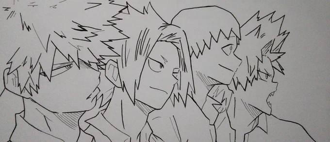 線画終わり(^^)
#ヒロアカ
#爆豪派閥
#線画 