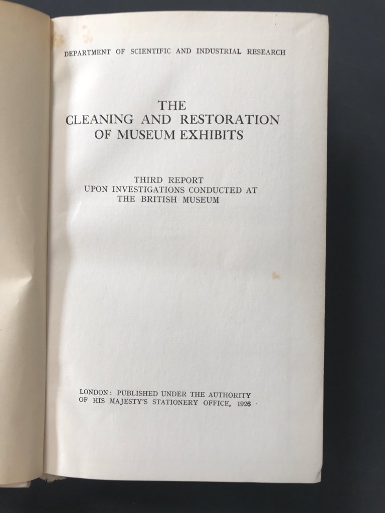 Roxyrocketdog's tweet photo. #tbt a bit of great retro conservation grazing - a 1926 publication from the British Museum @BradfordMuseums @britishmuseum @Conservators_uk @CCG_ICON @UKregistrars #conservation #collectionstrust https://t.co/qdNu3ZMtCZ