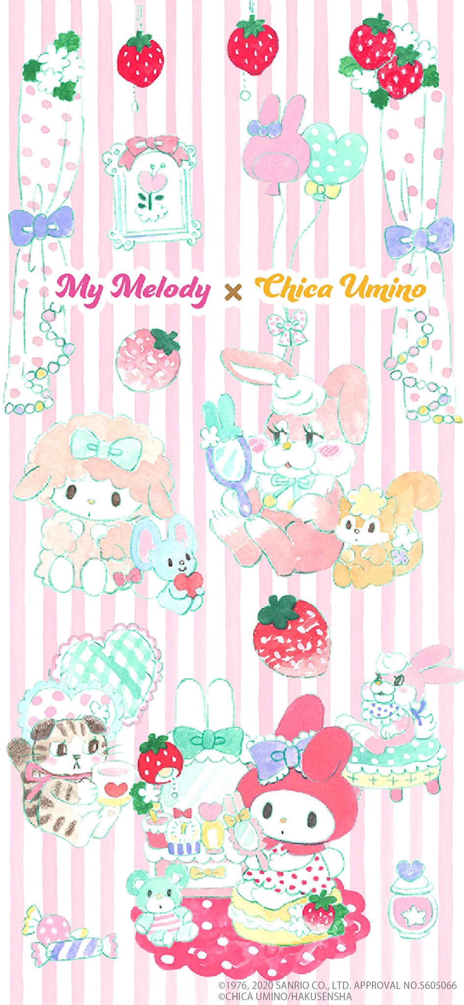 ゆきちゃん イオン限定のマイメロちゃんと羽海野チカさんコラボの壁紙可愛い