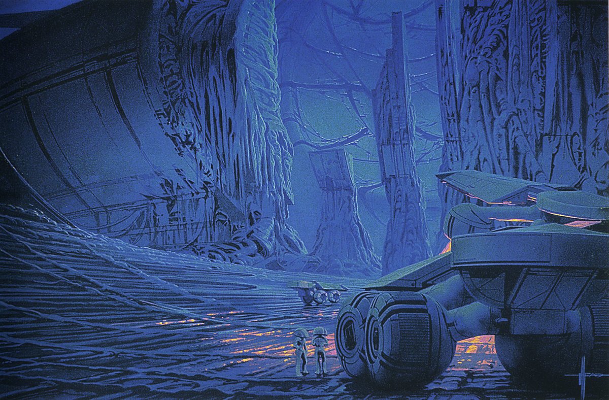 The futurist musings of the, aforementioned, late great Syd Mead. Look at those colours.