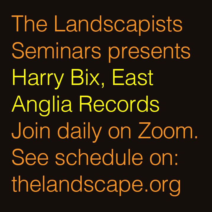 The famous artist and designer Harry Bix presents TONIGHT 8:00PM (BST) in The Landscapists Seminars. Daily open international seminars - thelandscape.org/the-landscapis… <a href="/landscape_gre/">Landscape at Greenwich</a> @GREDesignSchool <a href="/UniofGreenwich/">Uni of Greenwich</a> <a href="/eddwall/">Ed Wall</a> <a href="/LandscapeIS/">LIS</a> #landscapearchitecture