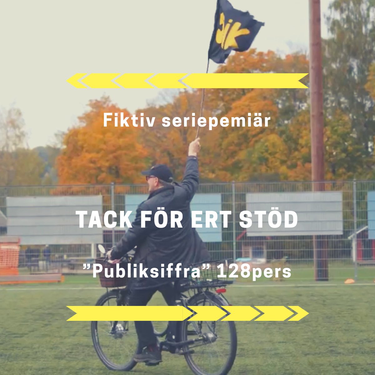 Kampanjen ”Seriepremiär” är avslutad. Vi vill tacka alla som bidragit.
Sammanlagt såldes 128 biljetter!