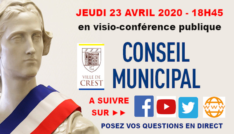 VilledeCrest's tweet photo. [CONSEIL MUNICIPAL]👥🇫🇷
Aujourd'hui à 1��8⃣H4⃣5⃣ → Suivez en direct le Conseil municipal en ligne sur Twitter, Facebook et notre site internet 💬Posez vos questions en fin de séance, par SMS au 06 07 81 75 46 📲
ℹ En savoir plus ➡ https://t.co/65dRLRzx1s https://t.co/kf9cRHl1pJ