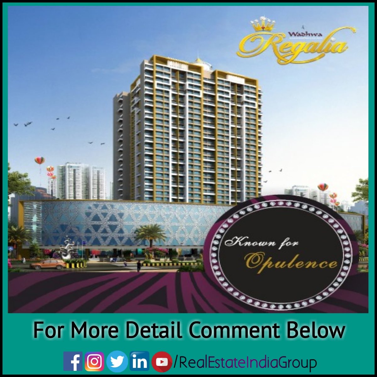 Reig2020's tweet photo. Wadhwa Regalia Kalyan East

For More Details Comment Below 
#realestateindiagroup #wadhwaregalia #kalyan #propertyinthane #realestate #property #realtor #homesweethome #stayhomestaysafe #homesafehome https://t.co/Oktkj5tuDL