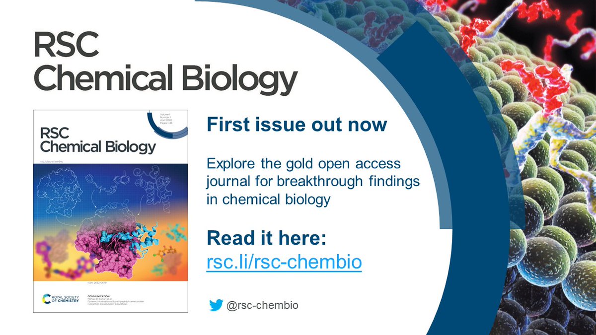 📢 We are thrilled to announce that issue 1 of RSC Chemical Biology is now available! Read it FREE here👉rsc.li/rsc-chembio  #chemicalbiology #openaccess