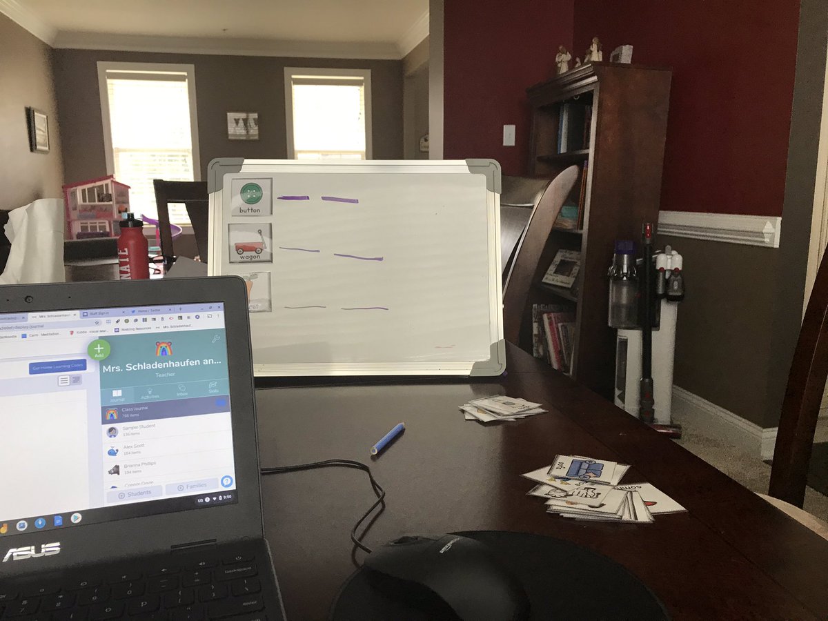 Getting ready to teach the schwa sound on google meet. Figuring out how to display all of my teaching materials virtually. #distancelearning #roeblingreads