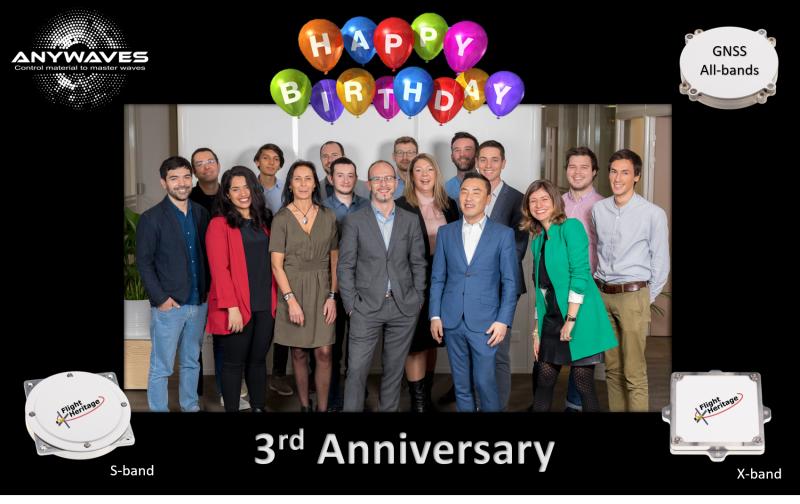 ANYWAVES_'s tweet photo. On the 20th of April ANYWAVES celebrated its 3rd anniversary!!!
We would like to thank all our partners for being with us during these 3 years!
#anywaves #newspace #space #antenna #smallsat #cubesat #nanosatellite #microsat #newspacefactory #occitanie https://t.co/pq18yTZBD4