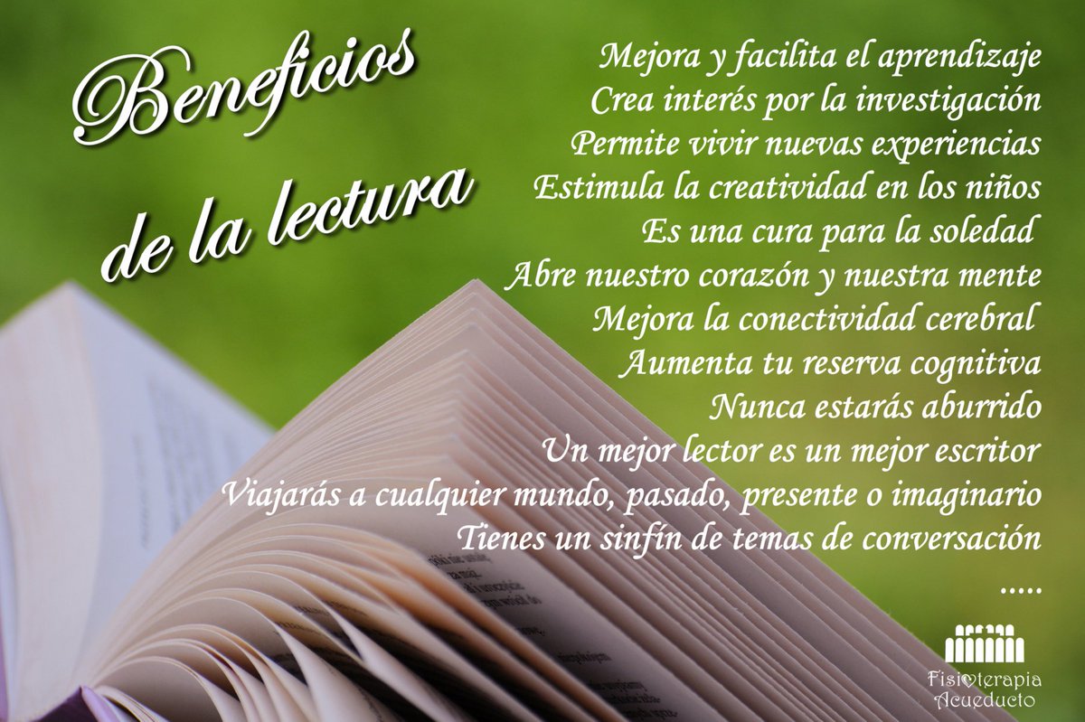 23 de abril: Día del Libro.
#23deAbril #DiaDelLibro #BeneficiosDeLaLectura