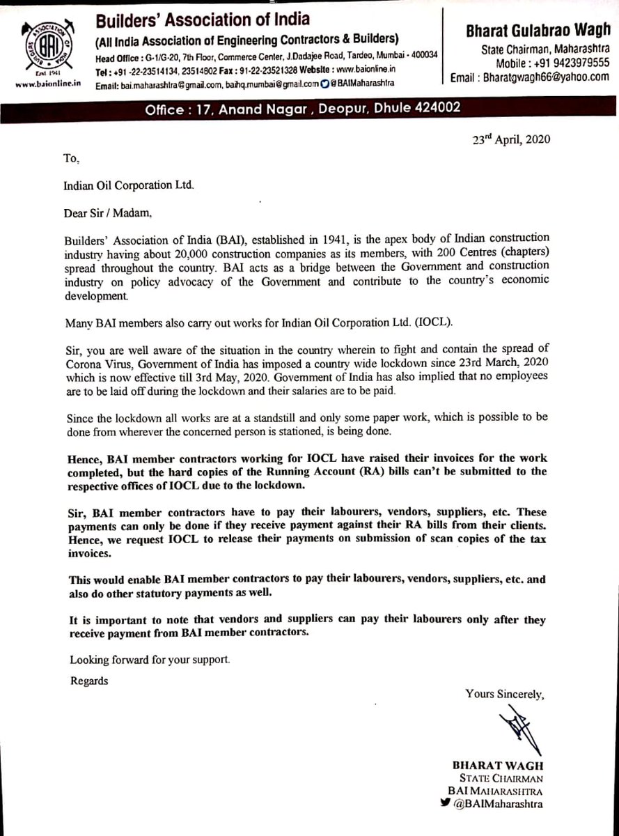 Builders' Association of India, Maharashtra State tweet media