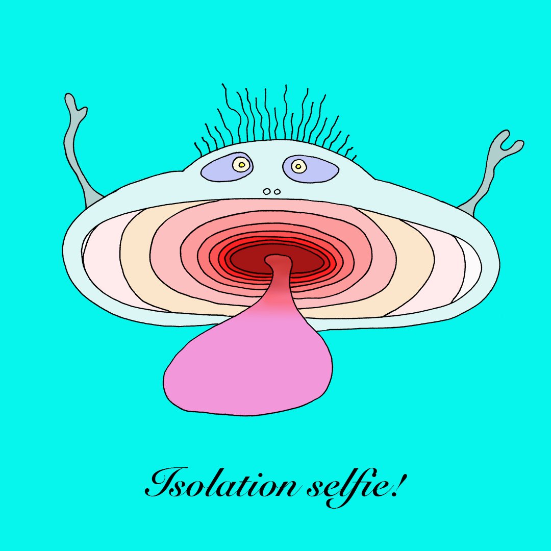 Juanchaos's tweet photo. We are all feeling it! 

#isolationselfie #isolation #deepseathoughts #coronamemes #psa #seacreatures #artistofinstagram https://t.co/e05MGc37zQ