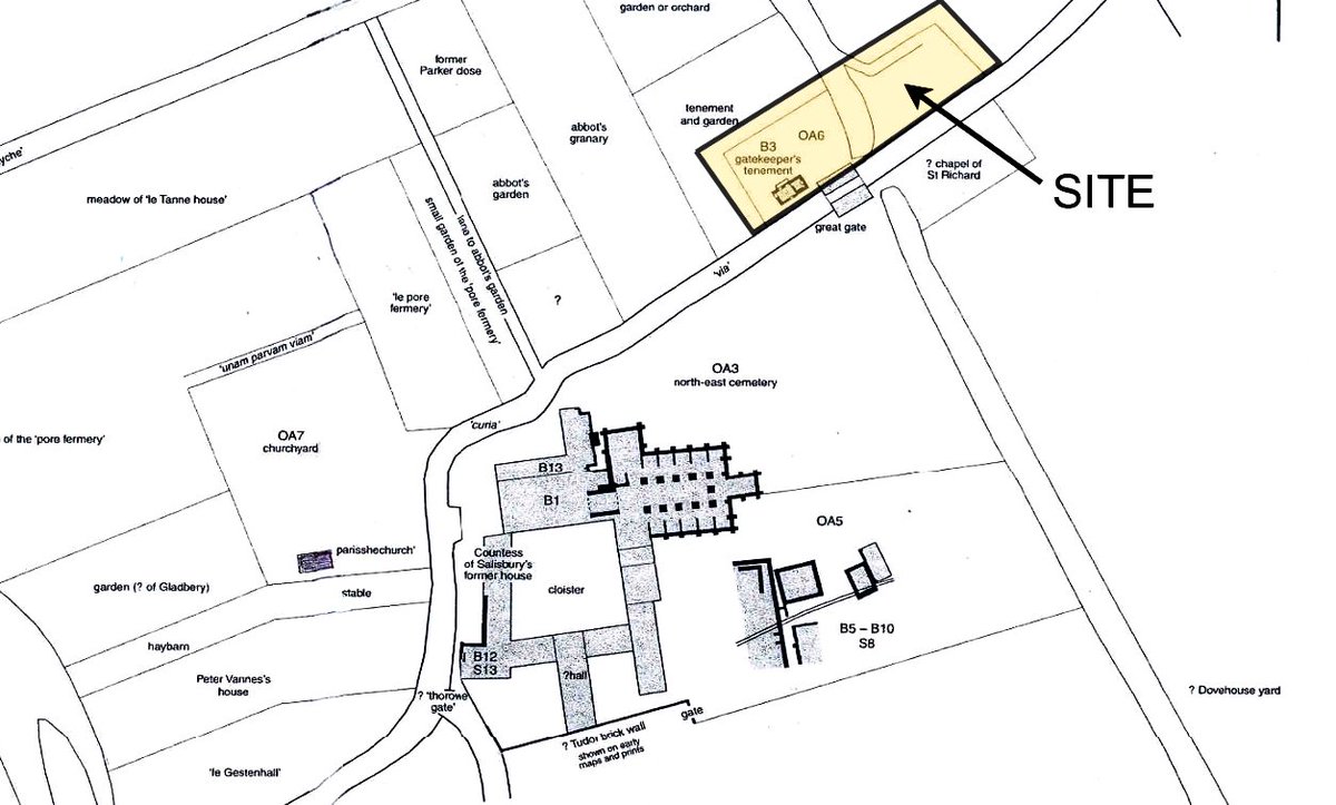 Stratford Langthorne was a Cistercian Abbey that at £511 was not too shabby and lasted till 1538. The gatehouse survived until 1825, but was recently excavated, and presented in a park on the N end of the precinct boundaryNear as damn this because I used an OS map overlay first