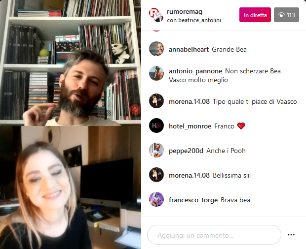 pat_chiarello's tweet photo. .@RumoreMagazine
e le sue Interviste dalla quarantena:
@NicholasD_Altea
incontra in streaming Beatrice Antolini. Bella e brava!
#RumoreMagazine #BeatriceAntolini https://t.co/vqHzkVpgXp