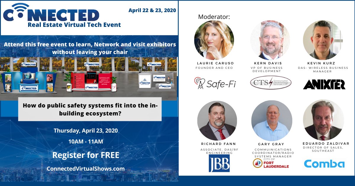 connectedremag's tweet photo. The first panel of the day at the Connected Virtual Tech Event is going on now! Follow the link below to view the show and the great panels for the day

https://t.co/N2yxcmV07s

#Connectedvirtualtechevent #connectedremag #publicsafety https://t.co/2NseEwuArq